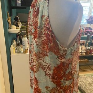 Womens Daniel Rainn multi colored, teal, red, yellow large top